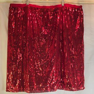 Red Sequins Skirt